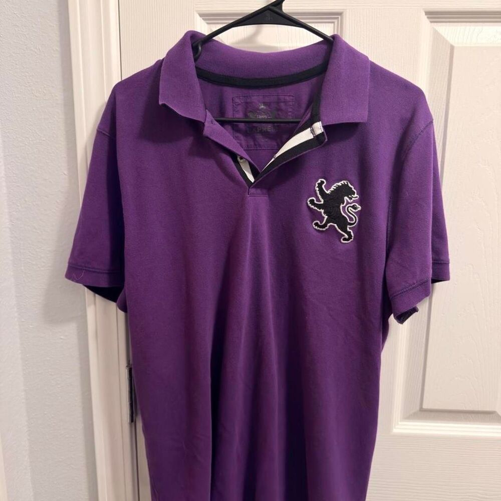 (2011) Express Big Lion Polo - Purple/Black - L